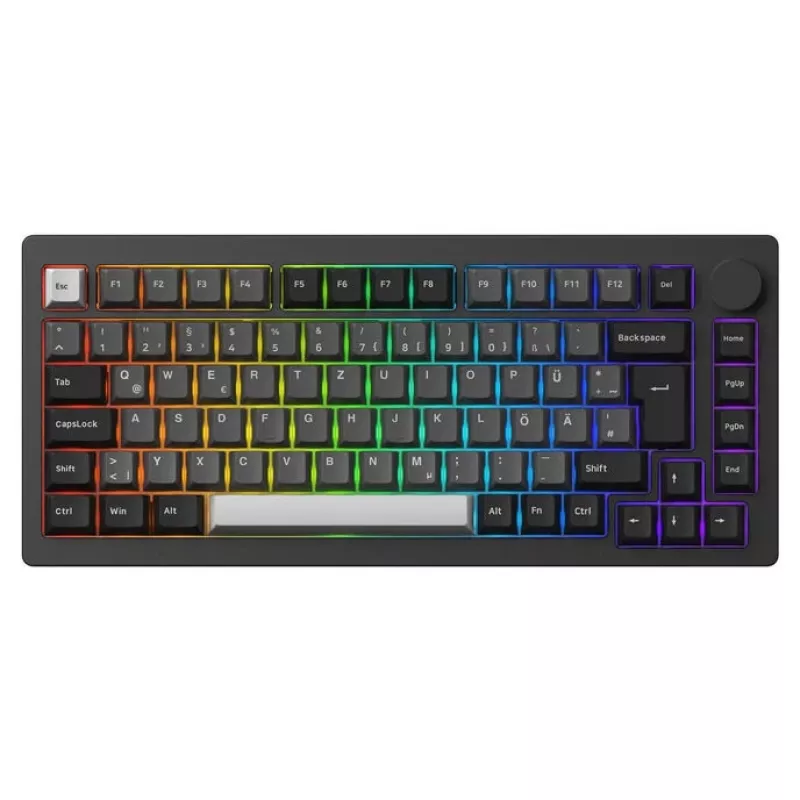 Mechaninė žaidimų klaviatūra AKKO MonsGeek M1W SP rožinė ir balta belaidė RGB V3 Piano Pro jungiklis