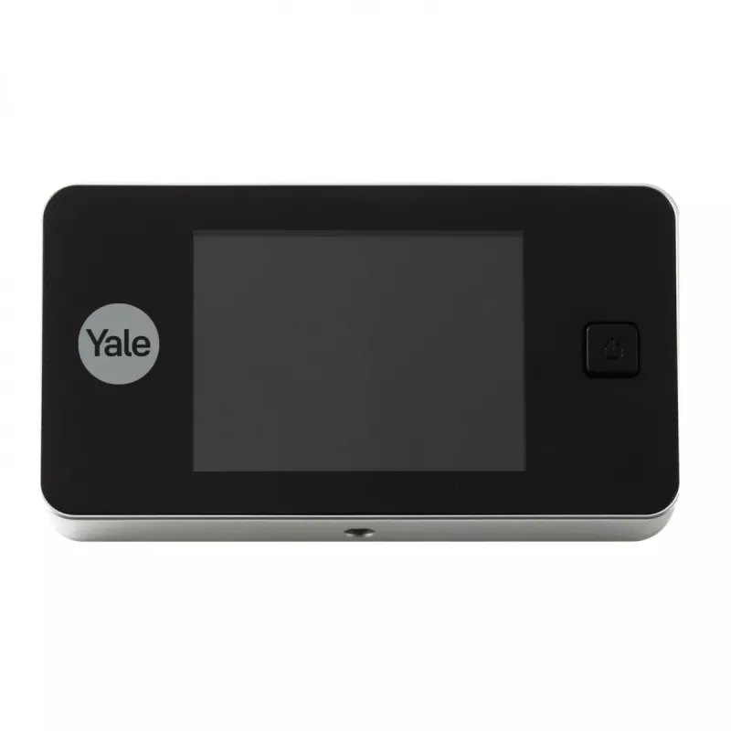 Skaitmeninis durų stebėjimo įrenginys Yale 45-0500-1432-00-6011 — 3,2 col. LCD, 105° matymo kampas, 110° kampas, juoda, 2×AAA