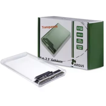 HDD Case Argus GD-25000, USB 3.0, transparent