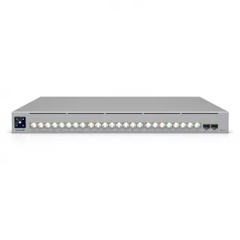 Tinklo jungiklis Ubiquiti UniFi ECS-24-POE — valdomas L2/L3, 24× 10G RJ-45, PoE, 1U, pilka