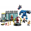 LEGO rinkinys „Marvel Iron Man's Laboratory Hall of Armor 76315“ — 384 detalės, 5 minifigūrėlės, ekspozicijos vieta