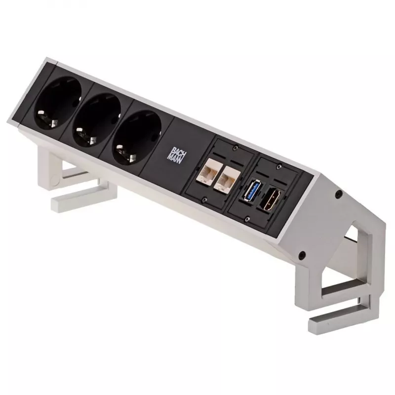 Maitinimo prailgintuvas Bachmann 3x Schuko 2x CAT6 1x HDMI 1x USB3.0 902.502