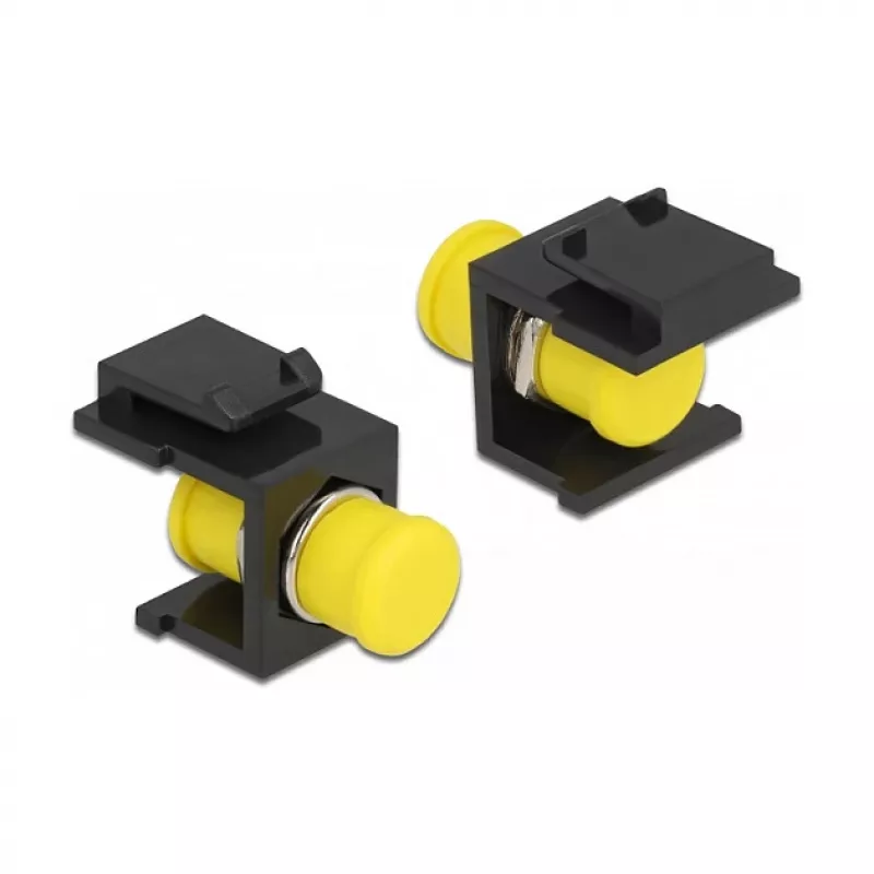 Keystone modulis DELOCK 86851, plokščia FC jungtis, juoda, 16,5×24×21,8 mm