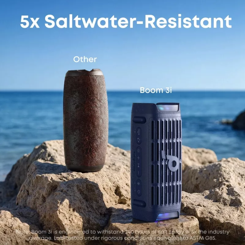 Nešiojamas Bluetooth garsiakalbis Anker Soundcore Boom 3i — 50W, atsparus vandeniui, maitinamas baterijomis