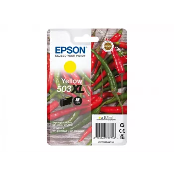 Rašalo kasetė Epson 503XL geltona, Originali didelės (XL) talpos, 6,4 ml, vienos pakuotėje