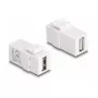 DeLOCK Keystone modulis USB 2.0 A lizdas į USB 2.0 A lizdą baltas