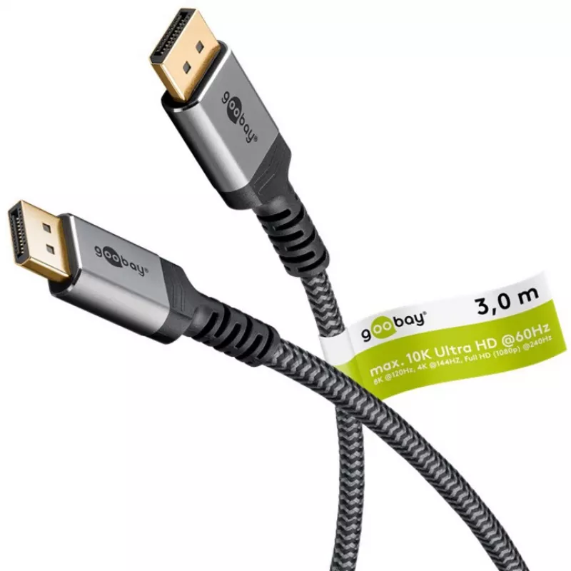 Goobay 75681 - DisplayPort 2.1 laidas 8K 120 Hz 54 Gbit/s - Laidas - Skaitmeninis / Ekranas / Vaizdo (75681)