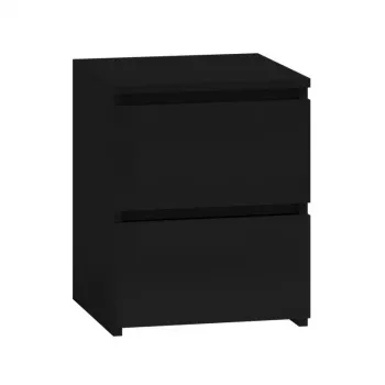 Naktinis staliukas top e shop M2 CZERŃ, 2 stalčiai, juodas, 300×300×400 mm