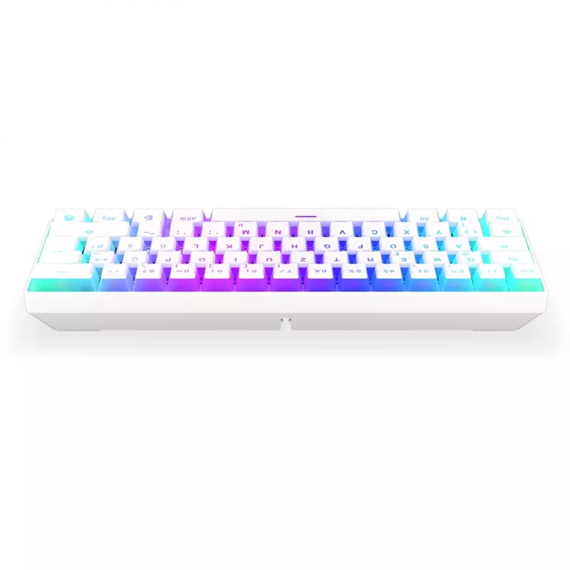 Thock Compact Wireless Pudding Onyx White, Gaming Keyboard White, DE-Layout, Kailh Box Red