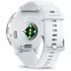 Išmanusis laikrodis GARMIN Venu 3 — 1,4 colio AMOLED, 45 mm korpusas, GPS, Wi‑Fi, 8 GB, sidabrinis/baltas, silikoninis dirželis
