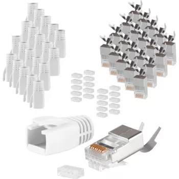 Laido jungtis RJ-45 ShiverPeaks 72067-20W Balta