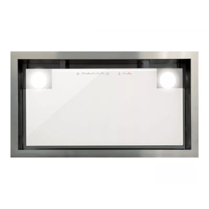 CATA gartraukis GC DUAL A 45 XGWH baldakimo tipo, energinio efektyvumo klasė A, plotis 45 cm, 820 m³/h, jutiklinis valdymas, LED, balto stiklo
