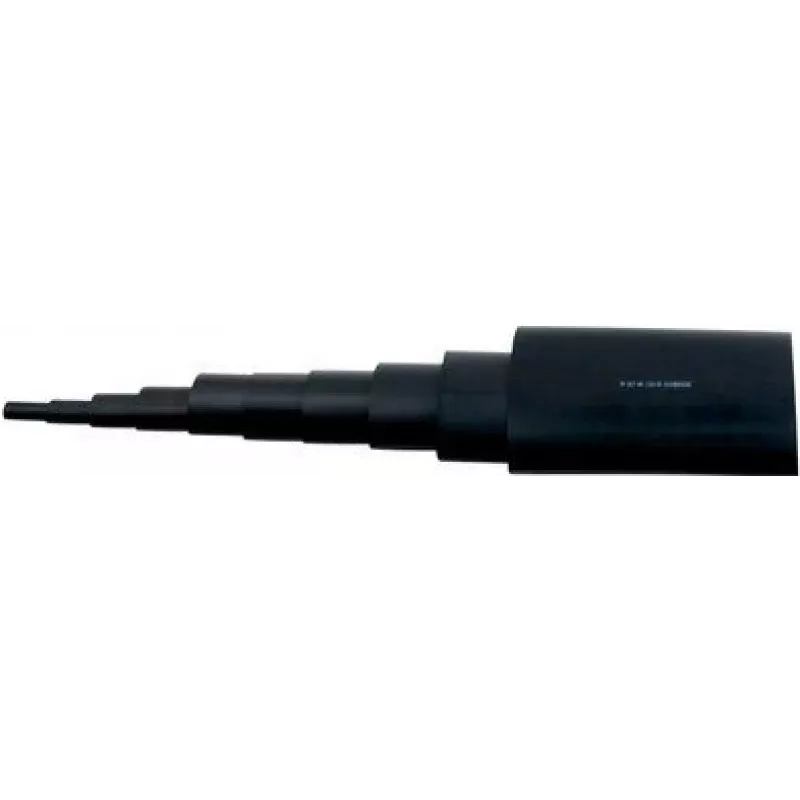 3M TE100048582 - termiškai susitraukiantis vamzdelis - juodas - 100 cm - 1,2 cm - 135 °C