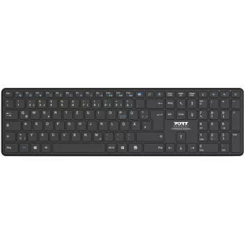 Klaviatūra Port Designs 900903-R-DE Bluetooth QWERTY vokiška juoda
