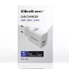 Įkroviklis QOLTEC 51824 GaN 35W USB-C PD & USB QC 3.0, 5–20V, 1x USB-C, 1x USB-A
