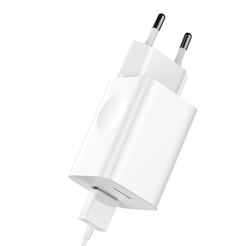 Kroviklis Baseus Quick Charger CCALL-BX02, 24 W maks., USB Fast Charge 3.0, baltas, 100–240 V
