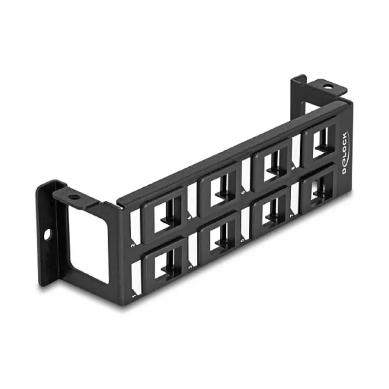 Patch panel DeLOCK 86517 juodas metalas plastikas tvirtinimas prie sienos