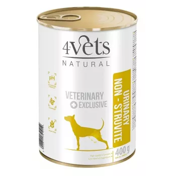 Šlapias šunų ėdalas 4vets Natural Urinary No Struvit 400 g — veterinarinė dieta šlapimo takų sveikatai, kalakutiena