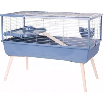 Narvas ZOLUX Neolife 100 mėlynas naminėms jūrų kiaulytėms 990×540×760 mm, 15 mm tarpai tarp virbų, šėrykla, metalas/plastikas