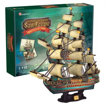 PUZZLE 3D burlaivis „San Felipe“ iš Ispanijos Armados