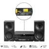 Garso sistema AKAI AM-301 BK muzikos centras — kompaktiškas namų garso įrenginys