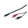 Wentronic Goobay 3,5 mm lizdo/RCA adapterio kabelis, juodas, 15 m - 3,5 mm kištukas (3 kontaktų, stereo) > 2x RCA kištukas (garso kairysis/dešinysis) (50780)