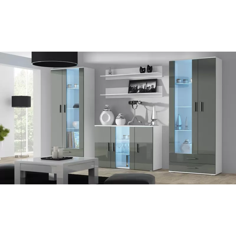 Cama komplektas of two shelves 125cm SOHO baltas matinis