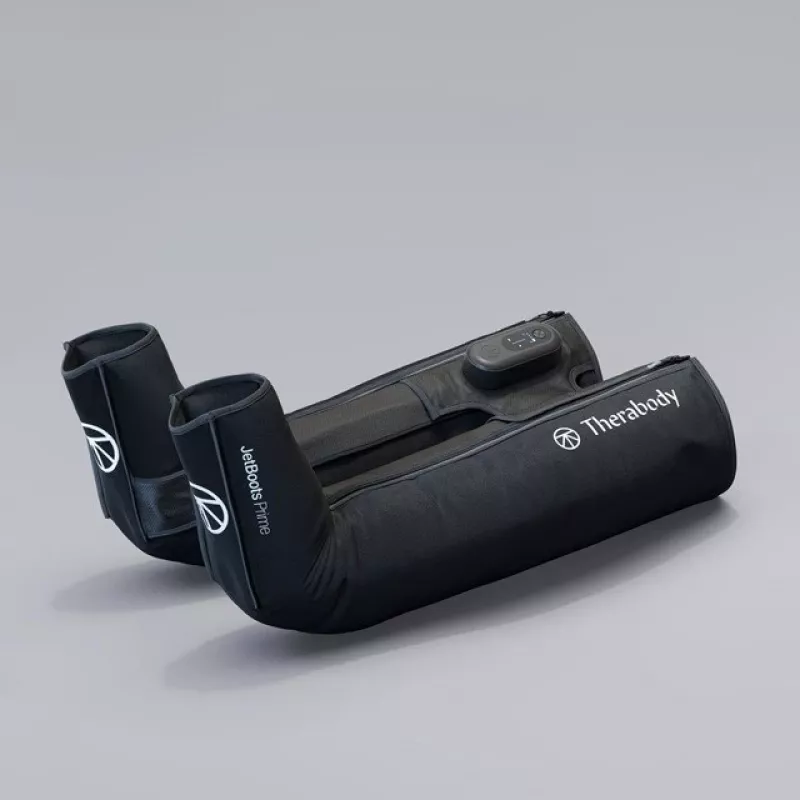 Pneumatiniai atsigavimo batai Therabody RecoveryAir JetBoots Prime S — nuoseklioji suspaudimo sistema, baterija, 180 min veikimo laikas, juodi, 2,51 kg