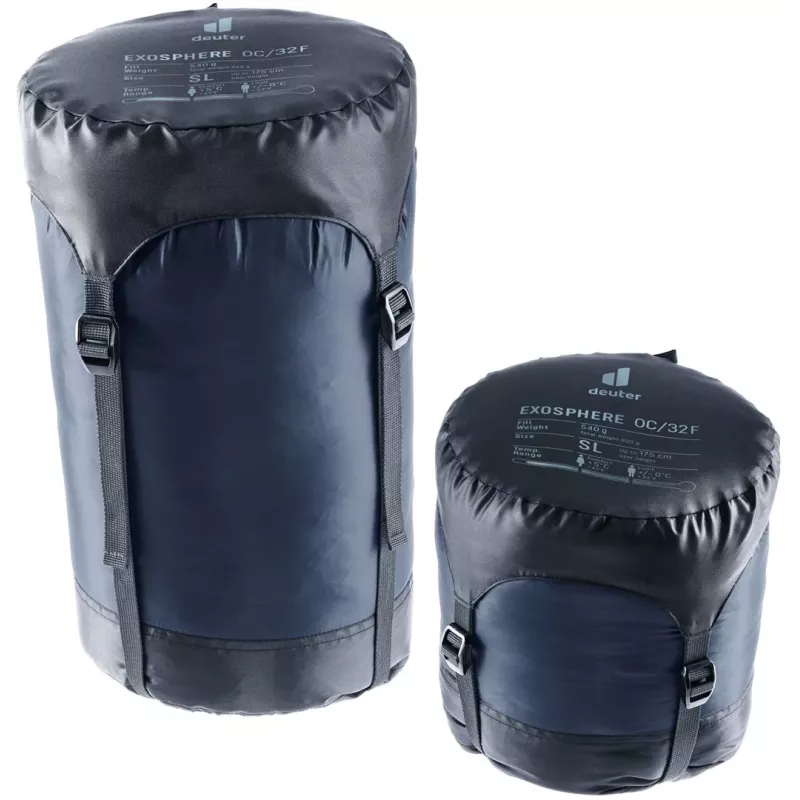 Miegmaišis DEUTER Exosphere 0°C / 32°F — sintetinis, rašalo/klevo spalvos