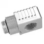 Barrow 90° adapteris G1/4 IG į G1/4 IG, modelis FBFTWT90-V2 S, sidabrinis, sukamoji jungtis skysčio aušinimui