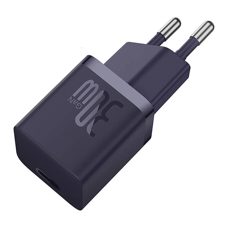 Kroviklis Baseus GaN5 30W Mini Universalus Violetinis AC Greitas įkrovimas Vidinis