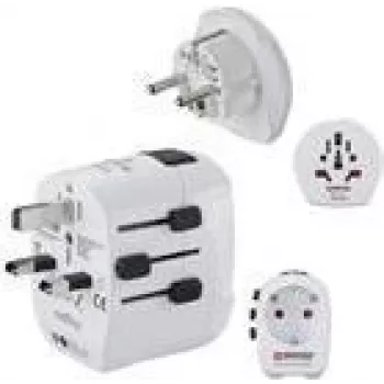 Hama World Travel Pro Light USB World - maitinimo blokas - 2,4 A - 2 išvesties prievadai (2 x USB) - balta (00139533)