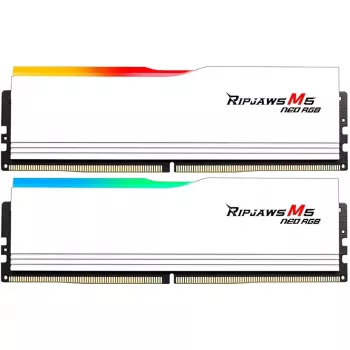 DIMM 64 GB DDR5-6000 (2x 32 GB) Dual-Kit, atmintis balta, F5-6000J3040G32GX2-RM5NRW, Ripjaws M5 Neo, AMD EXPO