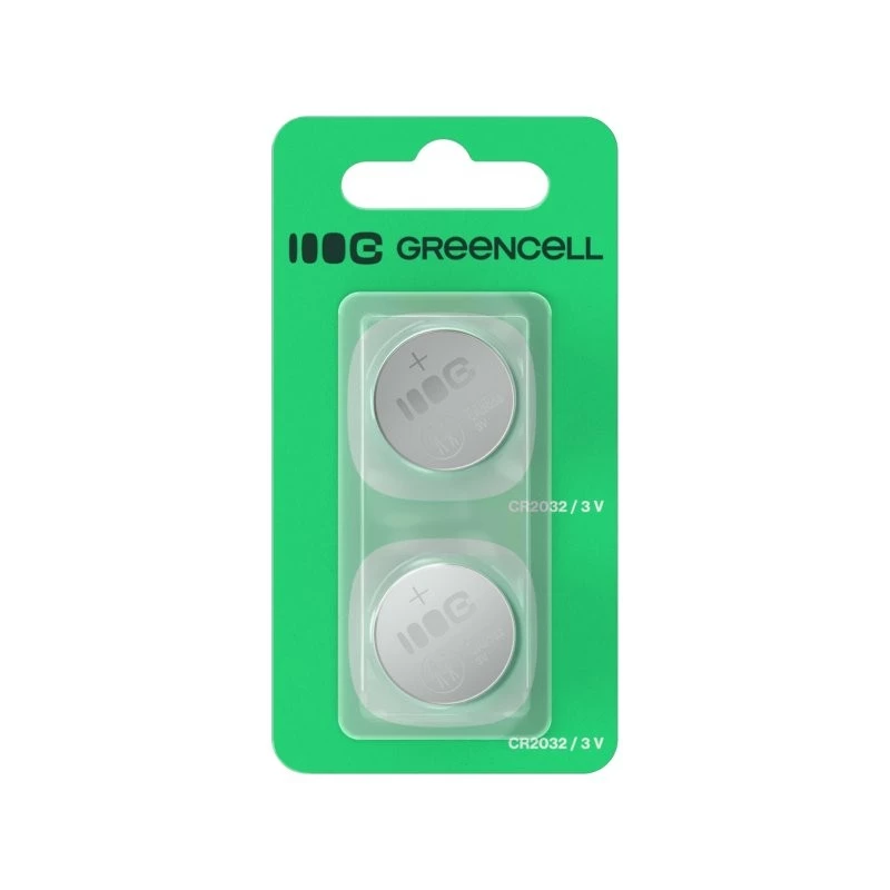 Mygtukinė baterija Green Cell Greencell lizdinė pakuotė 2x CR2032 3V 220mAh