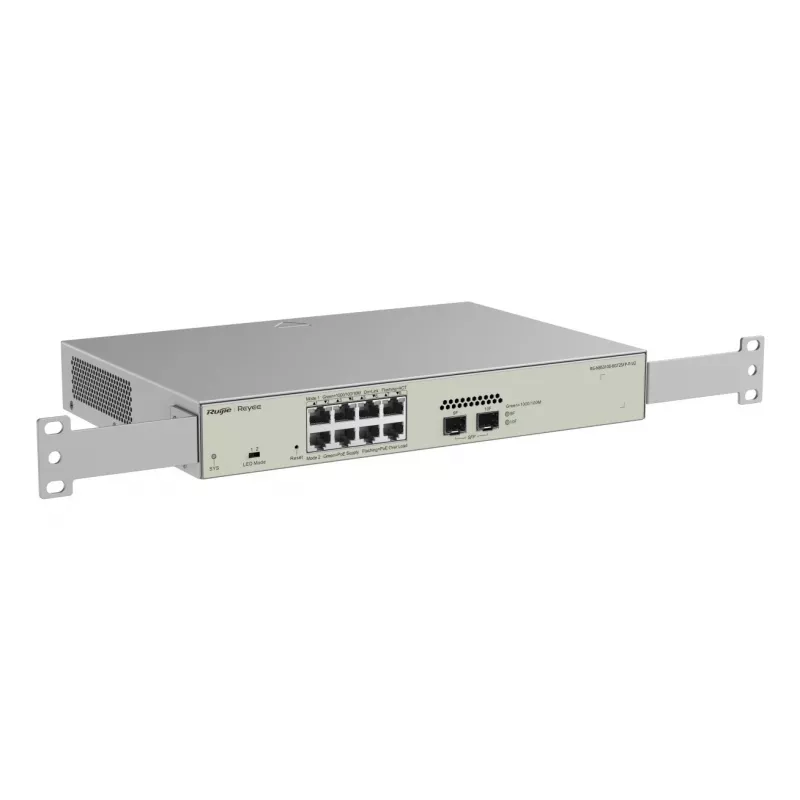 Ruijie Networks RG-NBS3100-8GT2SFP-P-V2 tinklo komutatorius valdomas L2 Gigabit Ethernet (10/100/1000) Power over Ethernet (PoE) Metalinis
