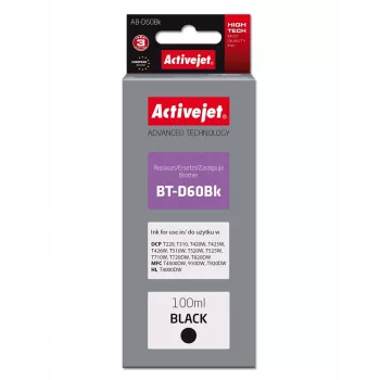 Activejet AB-D60Bk rašalo kasetė (pakaitalas Brother BT-D60Bk; Supreme; 100 ml; Juoda)