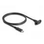 DeLOCK SuperSpeed USB 10 Gbps kabelis USB Type-C kištukas į lizdą 1 m juodas