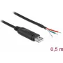 Adapterio kabelis USB 2.0 Type-A į nuoseklųjį RS-232 DeLOCK 63497