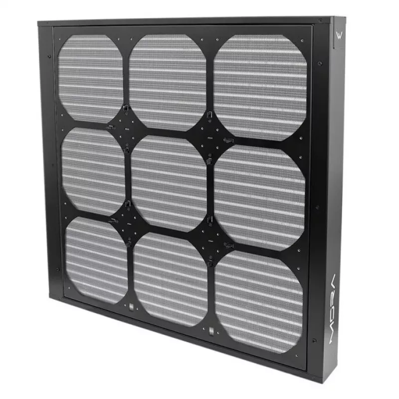 Radiatorius Watercool MO-RA IV 600 juodas — palaiko 120 mm ventiliatorius