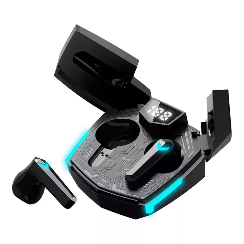 Canyon GTWS-2 belaidės ausinės su ausų kabliukais, žaidimams, USB Type-C, Bluetooth, įkrovimo doku, juodos (CND-GTWS2B)