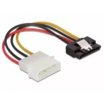 SATA HDD laidas DeLOCK 60120 4 kontaktų kištukas su metaliniu spaustuku, tiesus, 0,12 m