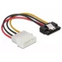 SATA HDD laidas DeLOCK 60120 4 kontaktų kištukas su metaliniu spaustuku, tiesus, 0,12 m