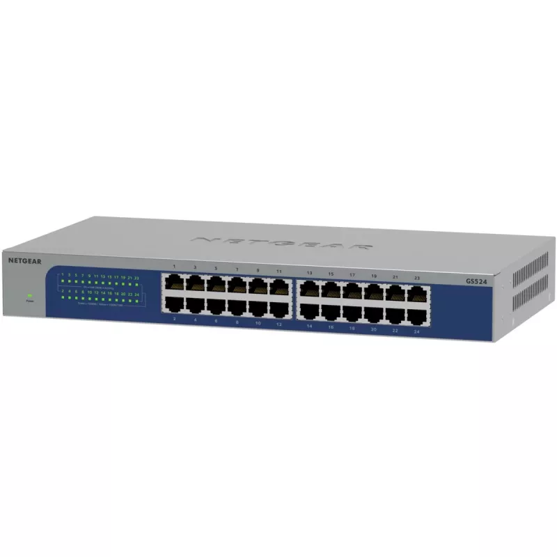 NETGEAR GS524-300EUS tinklo komutatorius Nevaldomas Gigabit Ethernet (10/100/1000) Pilka