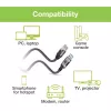 Techly ICOC U3A-RJ45-010 tinklo kabelis juoda, sidabrinė 1 m Cat6 F/UTP (FTP)