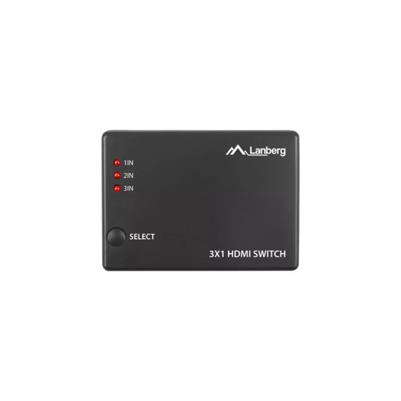 LANBERG vaizdo jungiklis 3x HDMI + micro USB prievadas