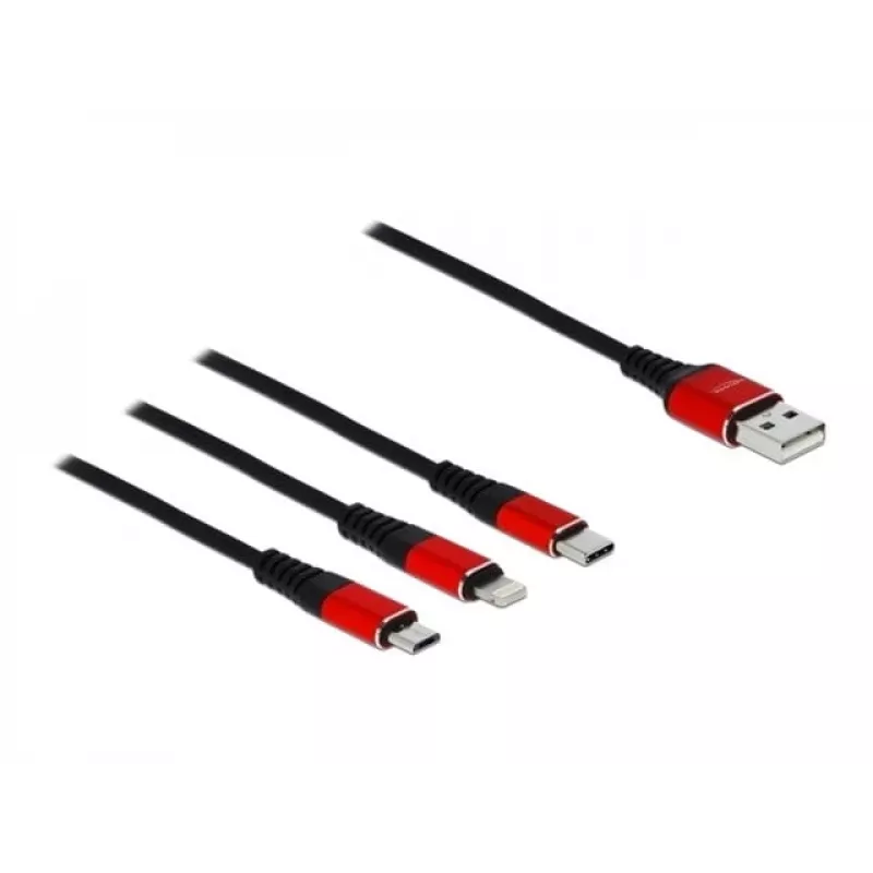 Delock 3 in 1 įkrovimo laidas - 30 cm
