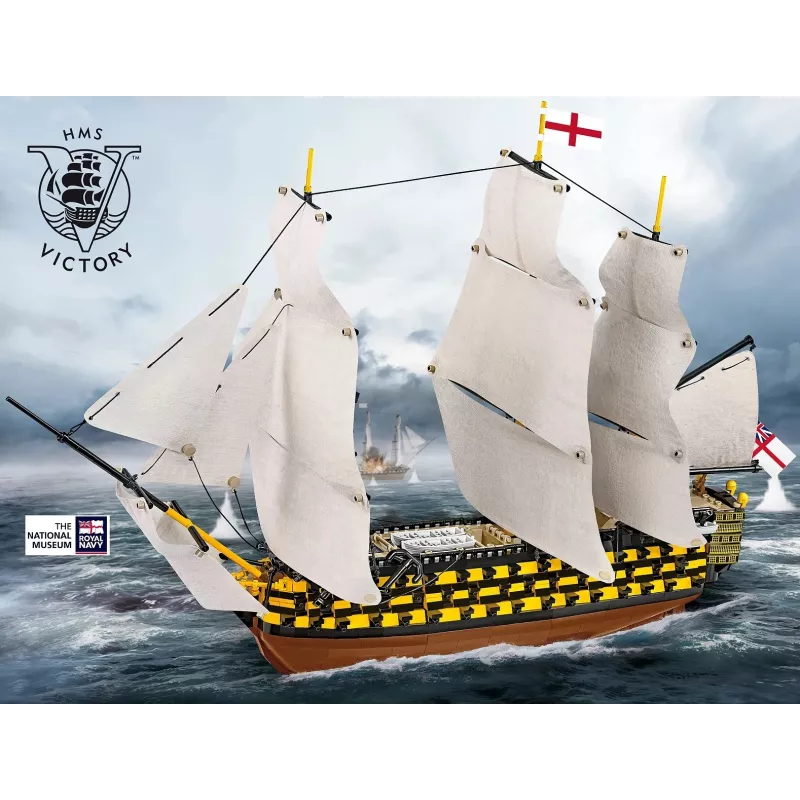 „Cobi“ konstravimo rinkinys „HMS Victory“ — 2 517 detalių, detalizuotas istorinio burlaivio modelis
