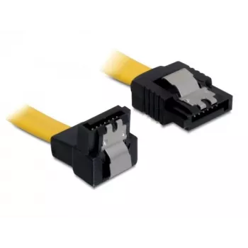 SATA laidas, vyriškas/vyriškas, DeLOCK 0,3 m, geltonas 82806