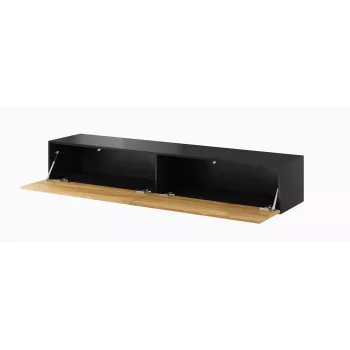 Cama TV Stand VIGO '180' 30/180/40 Juoda/wotan oak