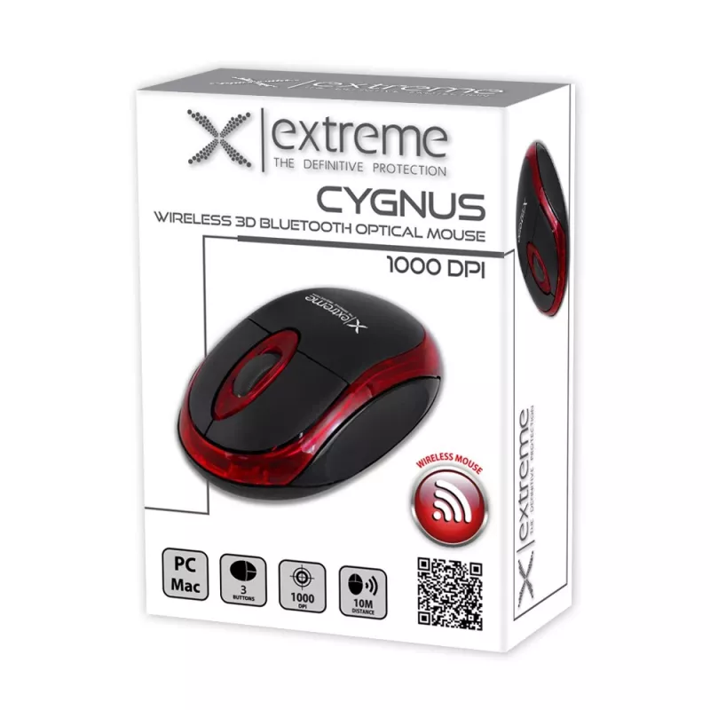 Belaidė Bluetooth optinė pelė 3D Cyngus raudona